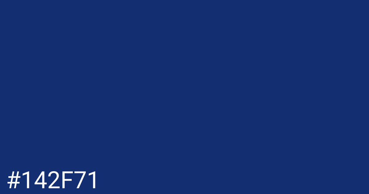 Hex color #142f71 graphic
