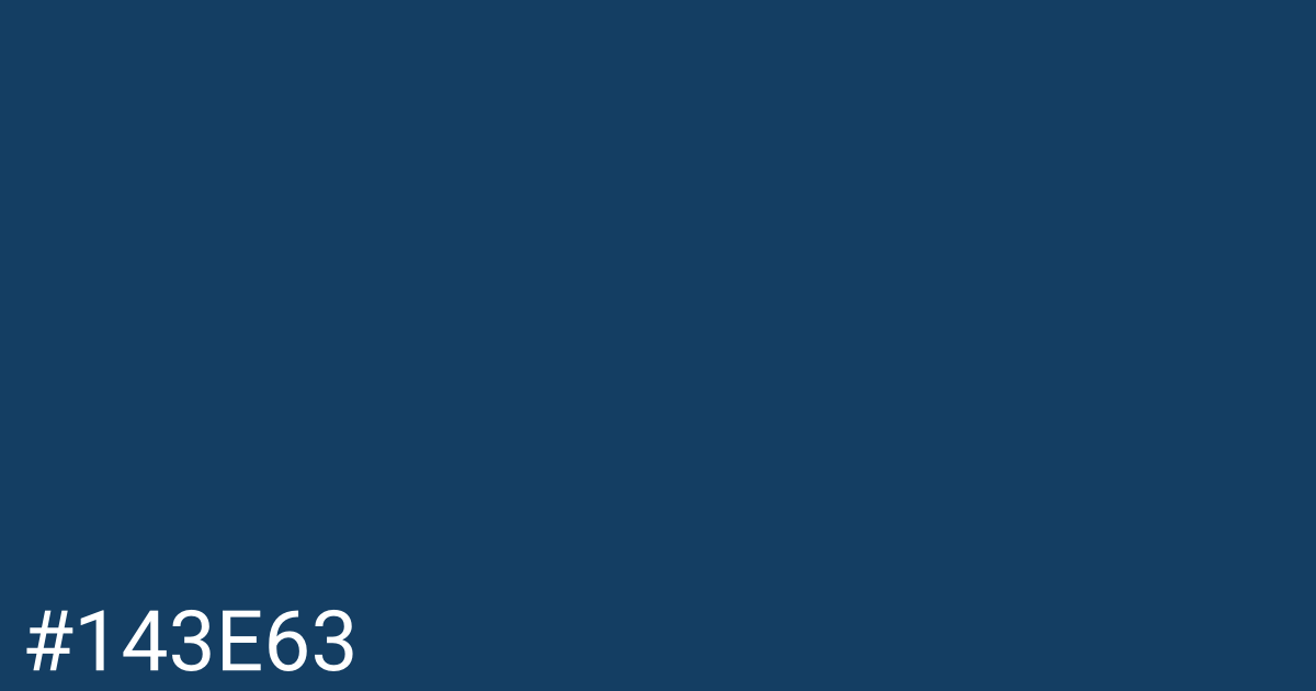 Hex color #143e63 graphic