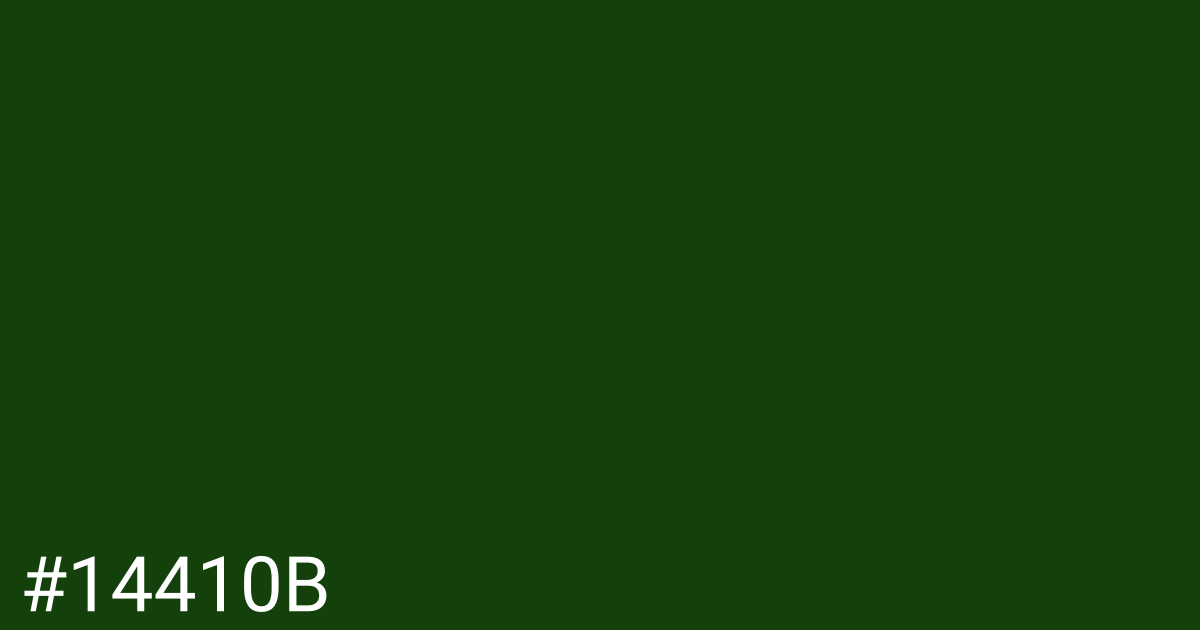 Hex color #14410b graphic