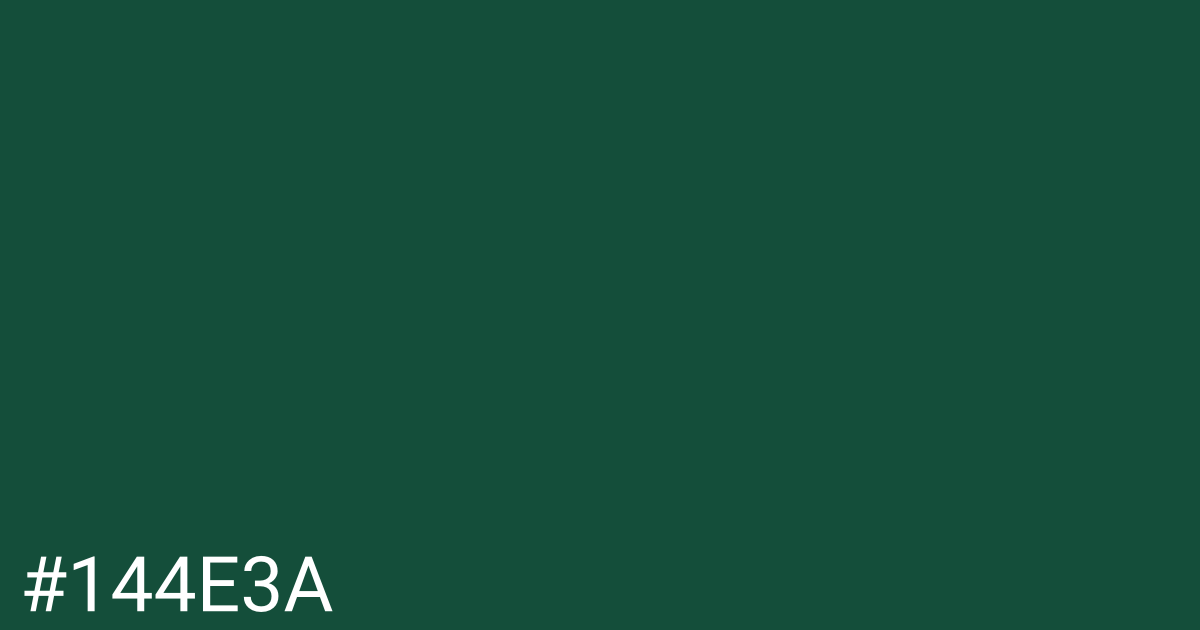 Hex color #144e3a graphic