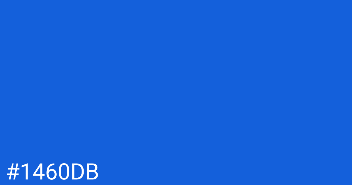 Hex color #1460db graphic