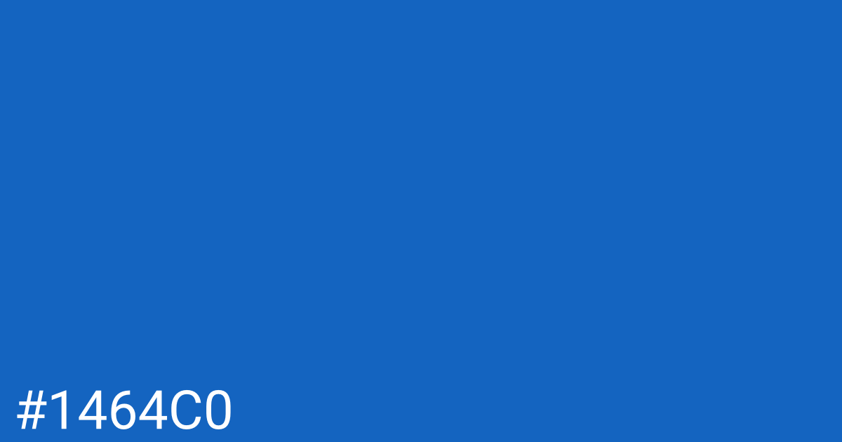 Hex color #1464c0 graphic