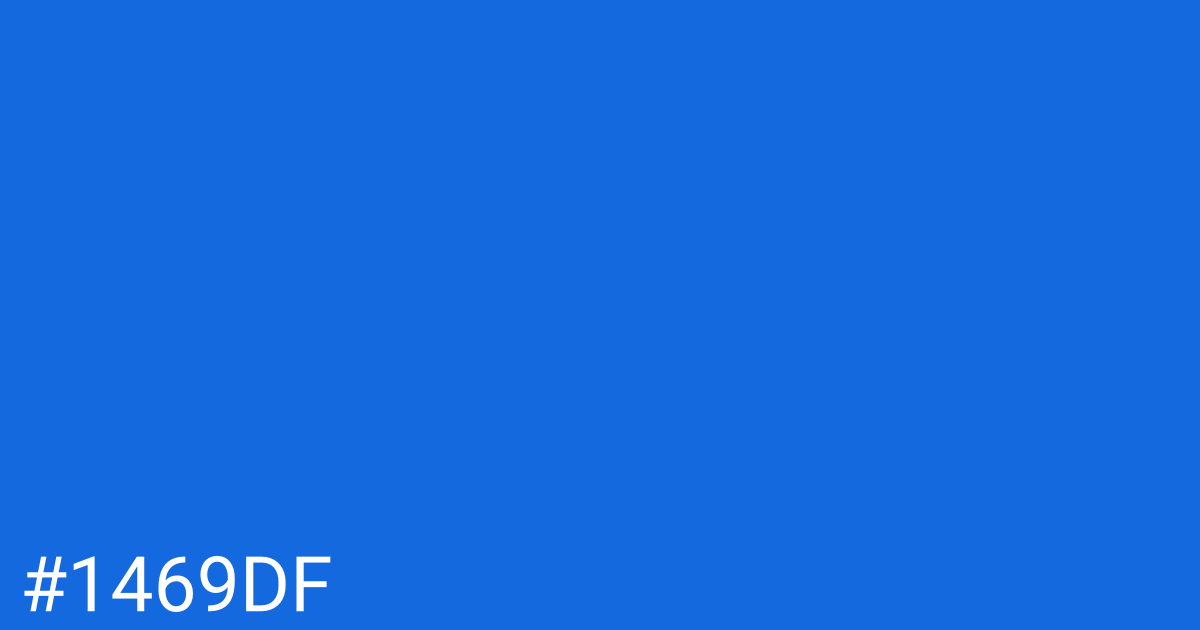 Hex color #1469df graphic