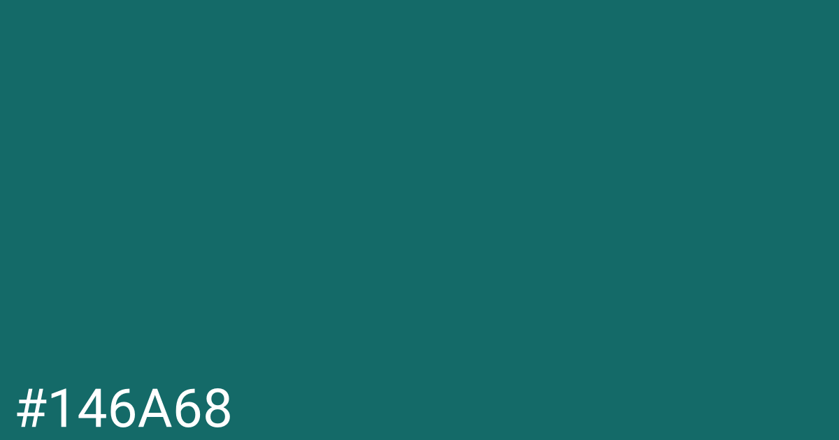 Hex color #146a68 graphic