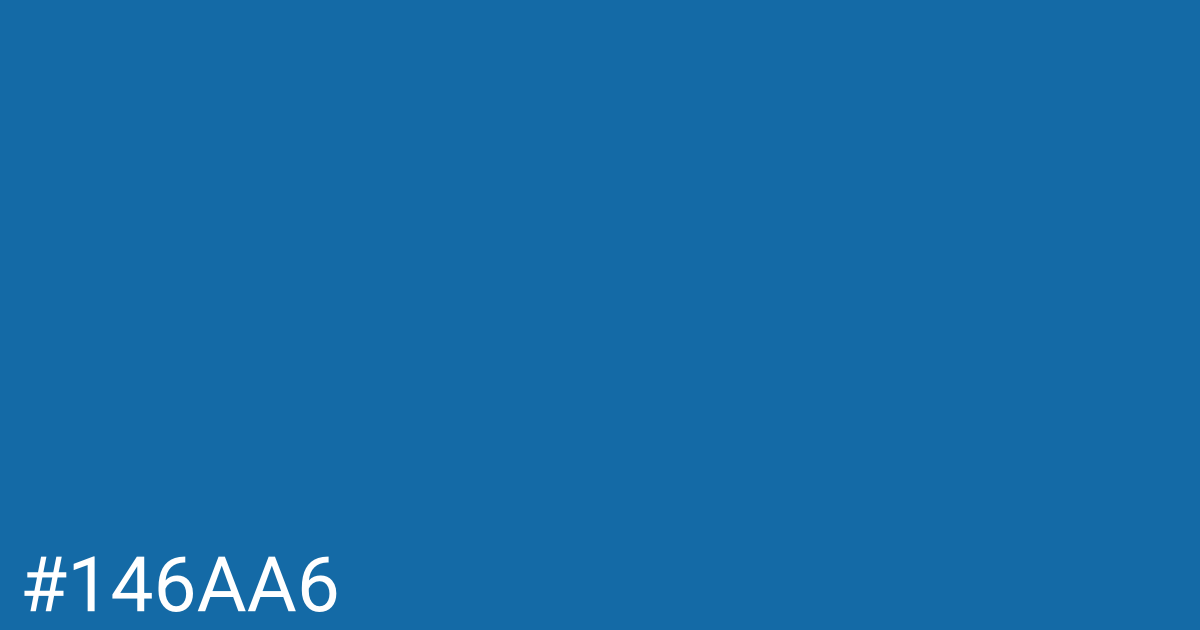 Hex color #146aa6 graphic