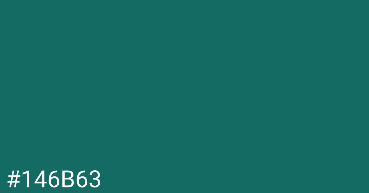 Hex color #146b63 graphic