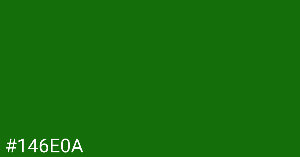 Hex color #146e0a graphic