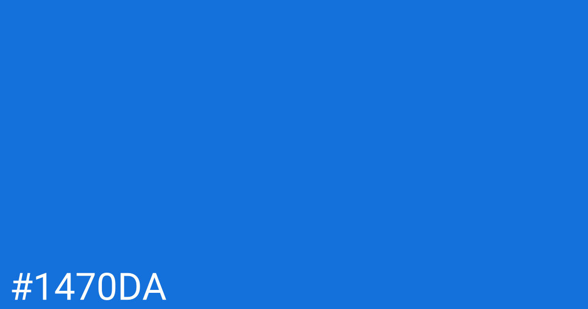 Hex color #1470da graphic