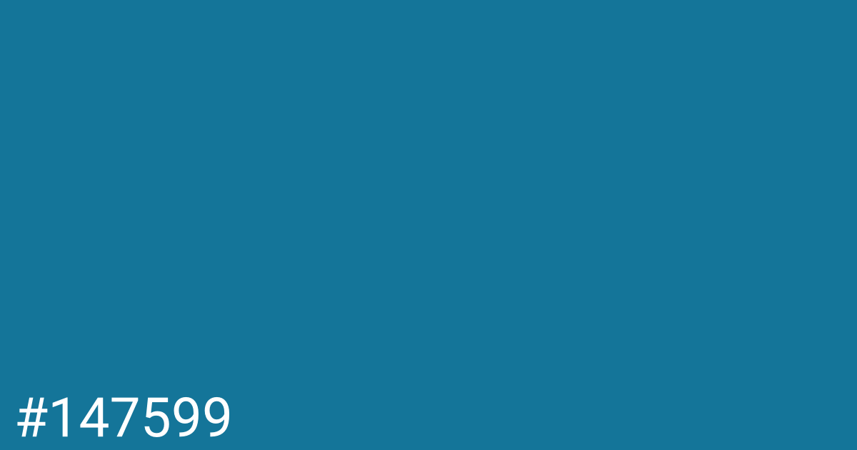 Hex color #147599 graphic