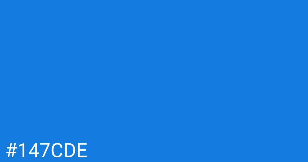 Hex color #147cde graphic