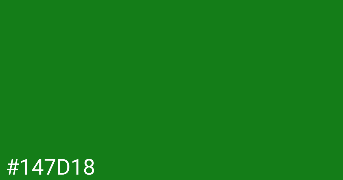 Hex color #147d18 graphic