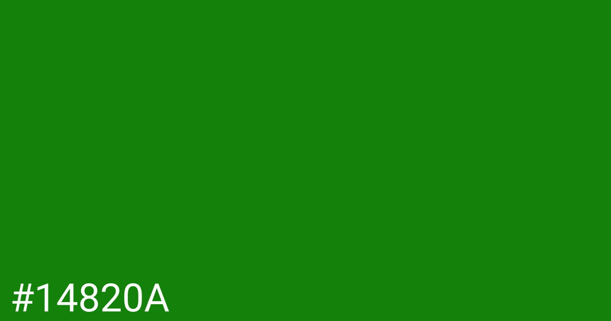 Hex color #14820a graphic