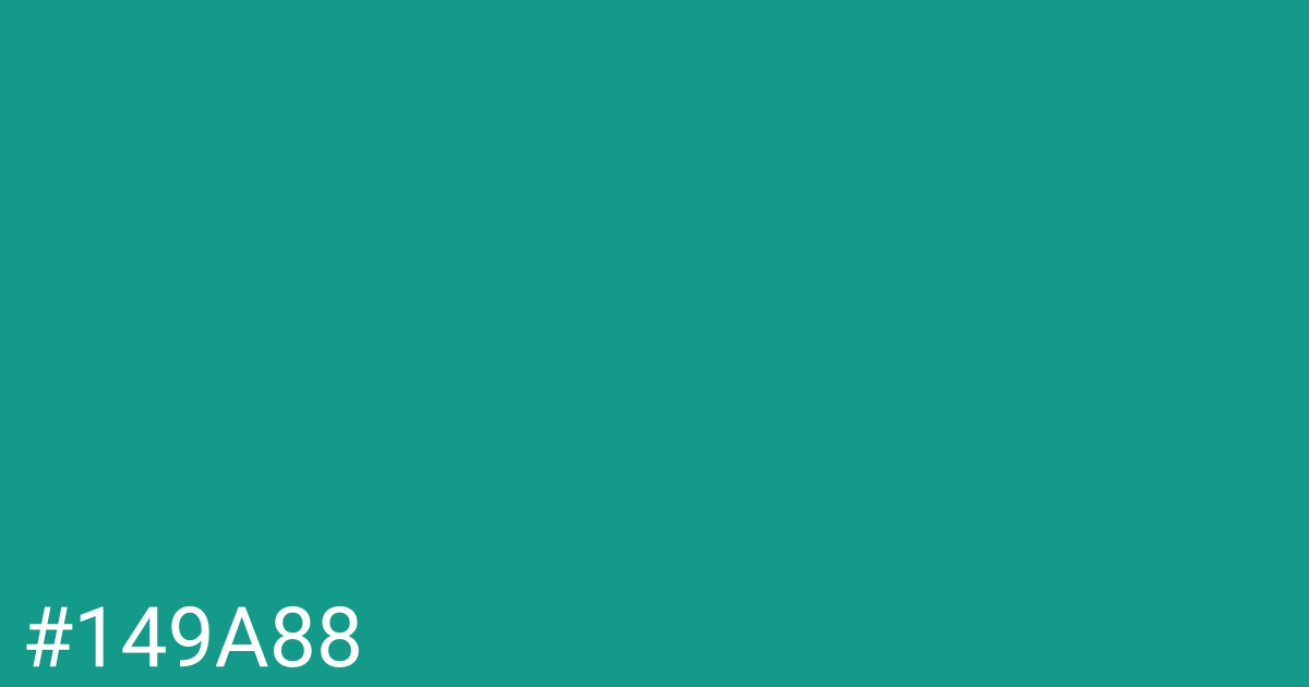 Hex color #149a88 graphic