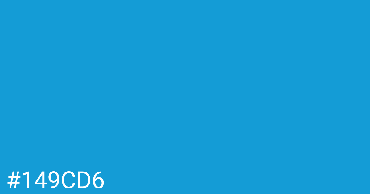 Hex color #149cd6 graphic