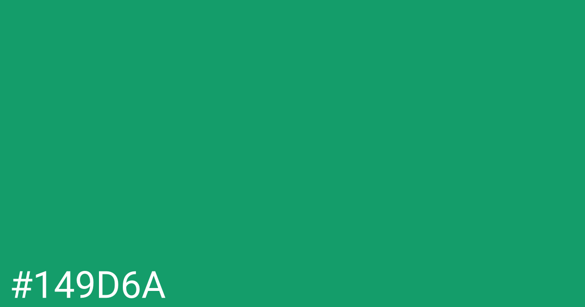 Hex color #149d6a graphic