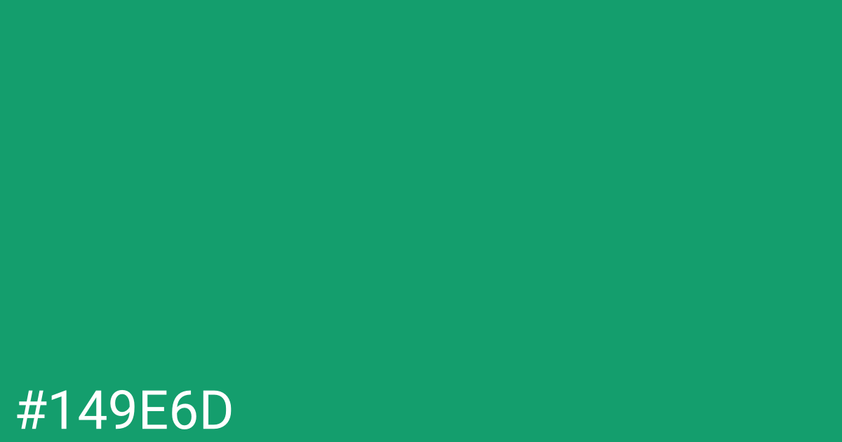 Hex color #149e6d graphic