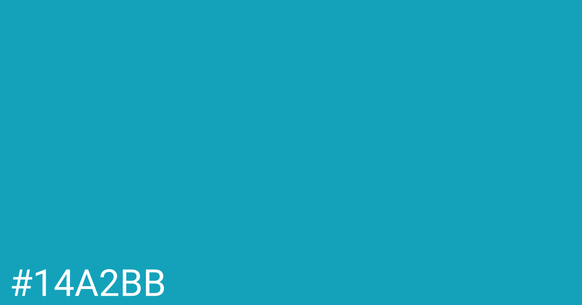 Hex color #14a2bb graphic