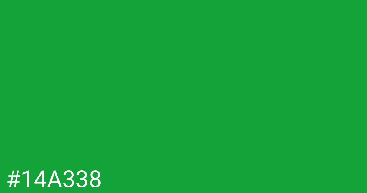 Hex color #14a338 graphic
