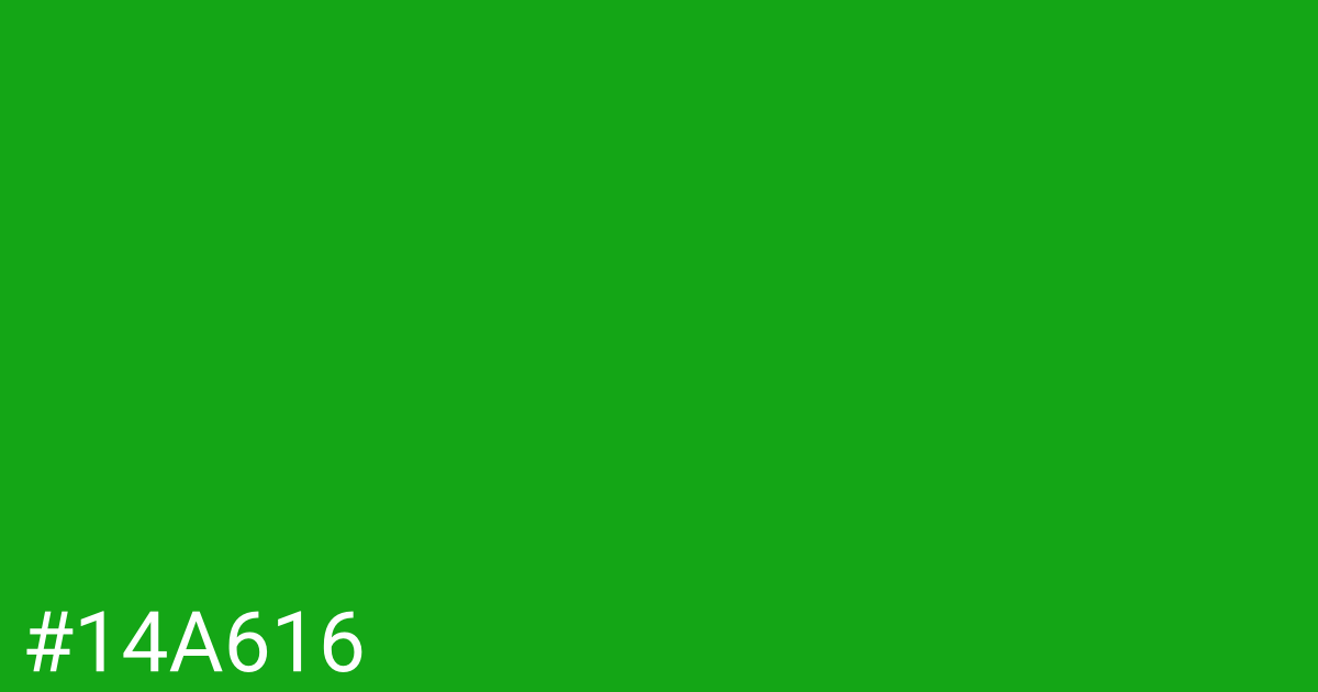 Hex color #14a616 graphic