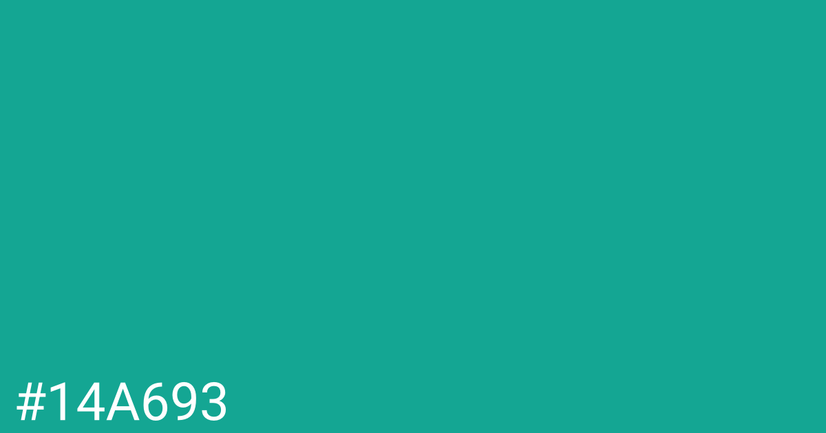 Hex color #14a693 graphic