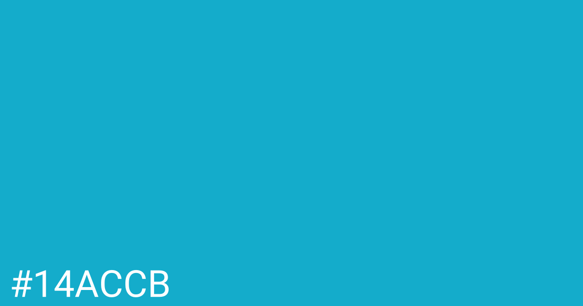 Hex color #14accb graphic