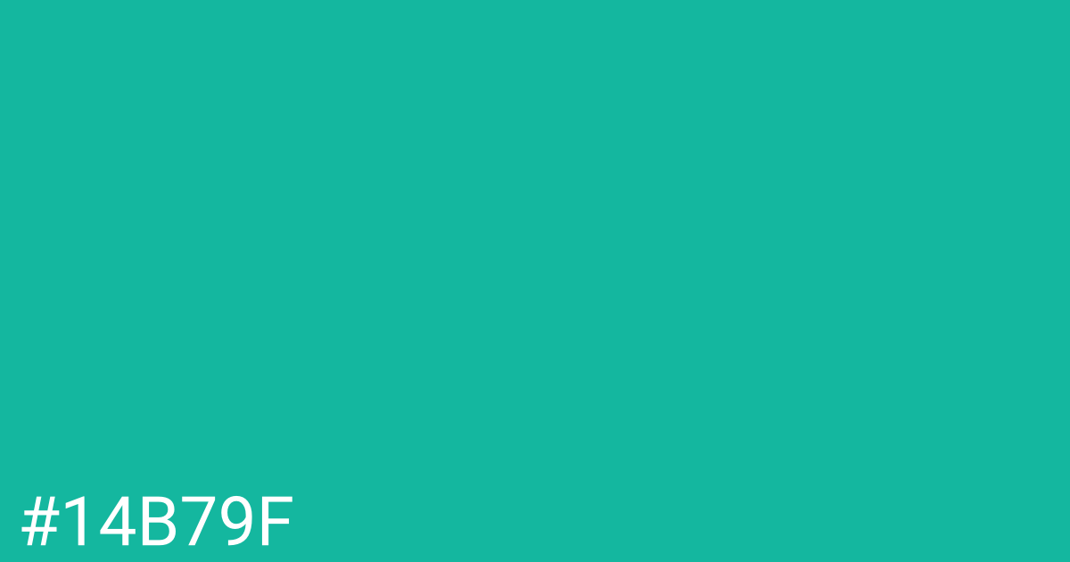 Hex color #14b79f graphic