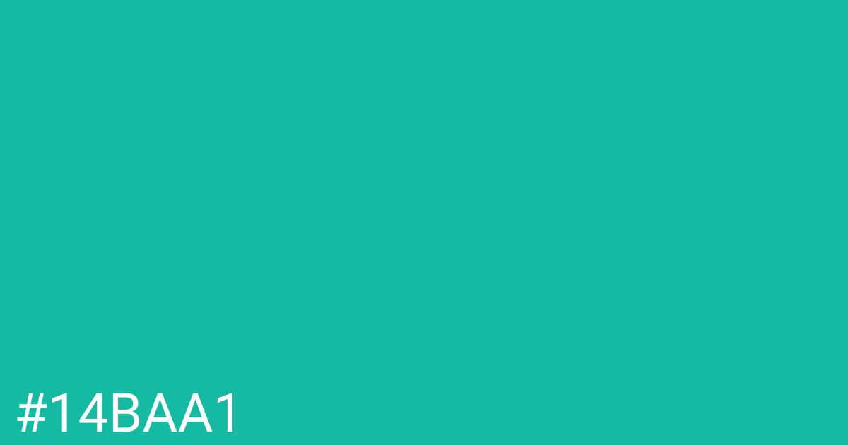 Hex color #14baa1 graphic