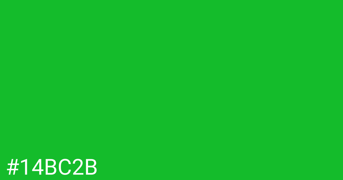 Hex color #14bc2b graphic
