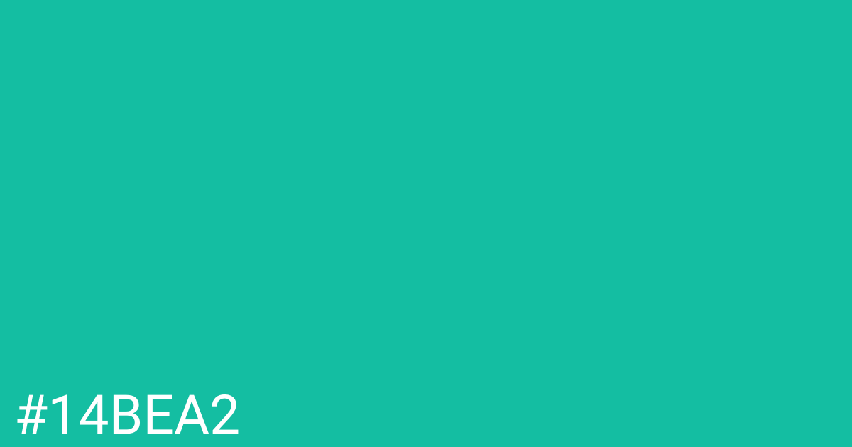 Hex color #14bea2 graphic