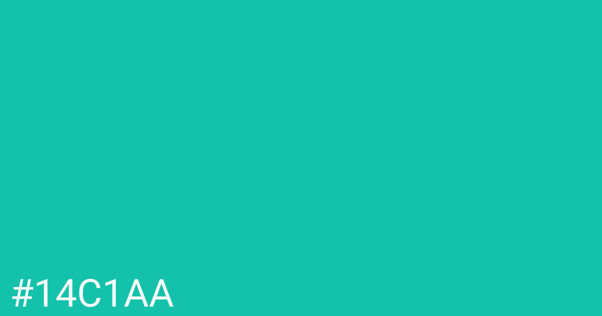 Hex color #14c1aa graphic
