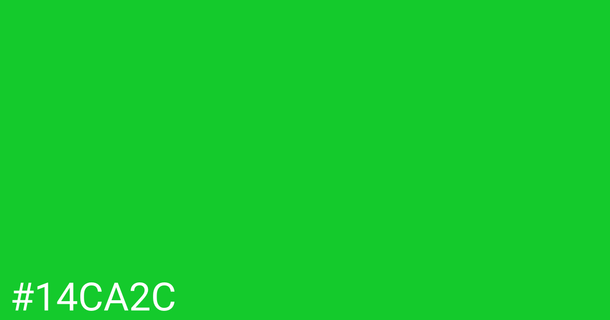 Hex color #14ca2c graphic