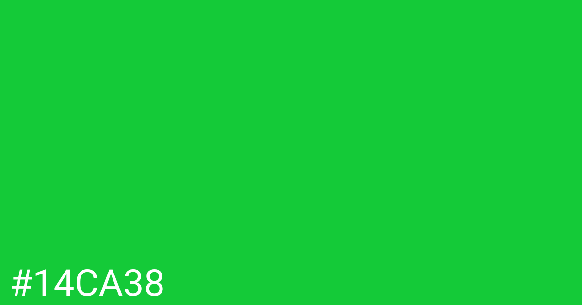Hex color #14ca38 graphic
