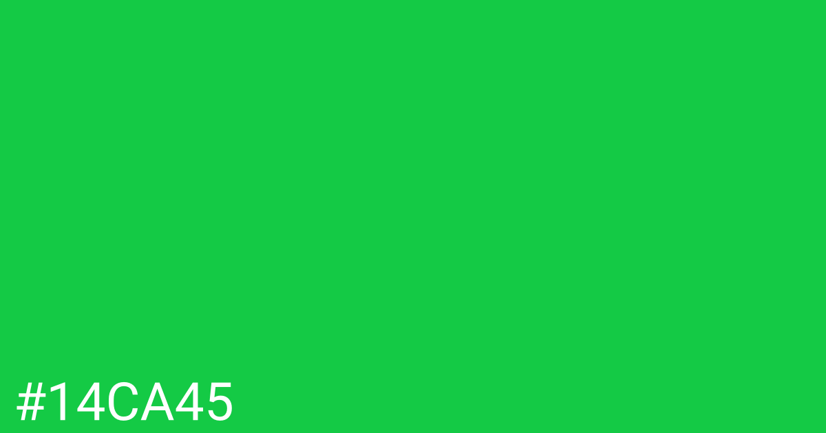 Hex color #14ca45 graphic