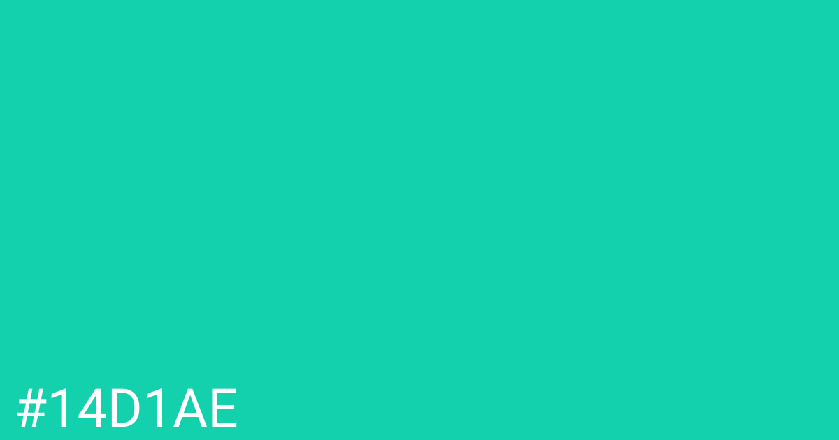 Hex color #14d1ae graphic
