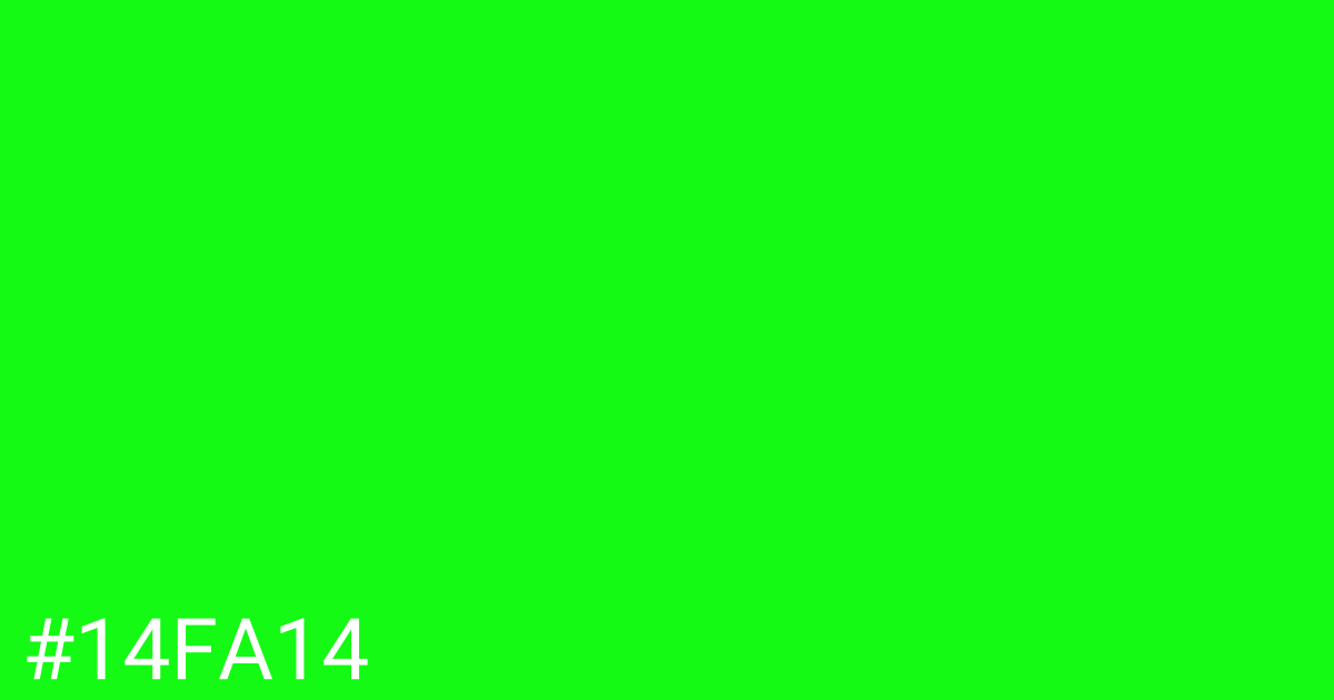 Hex color #14fa14 graphic