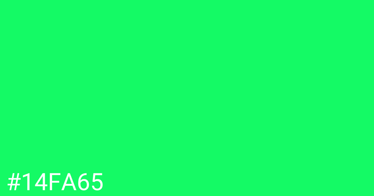 Hex color #14fa65 graphic