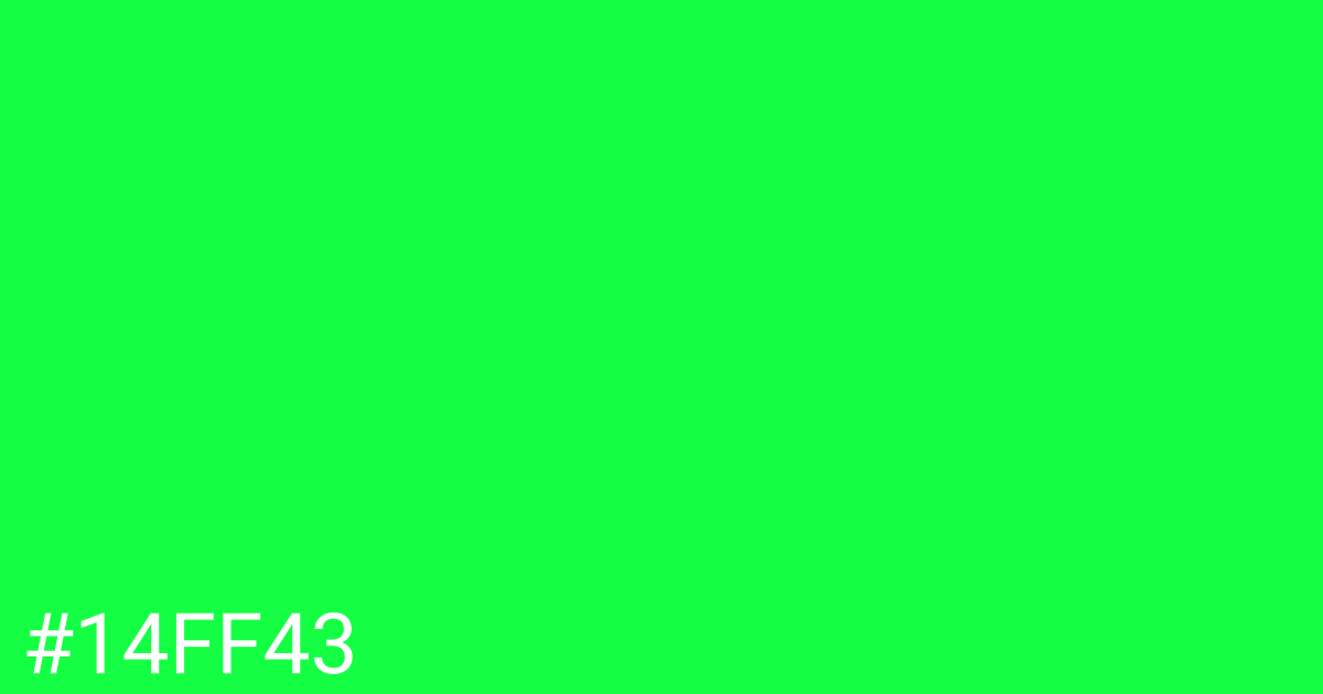 Hex color #14ff43 graphic