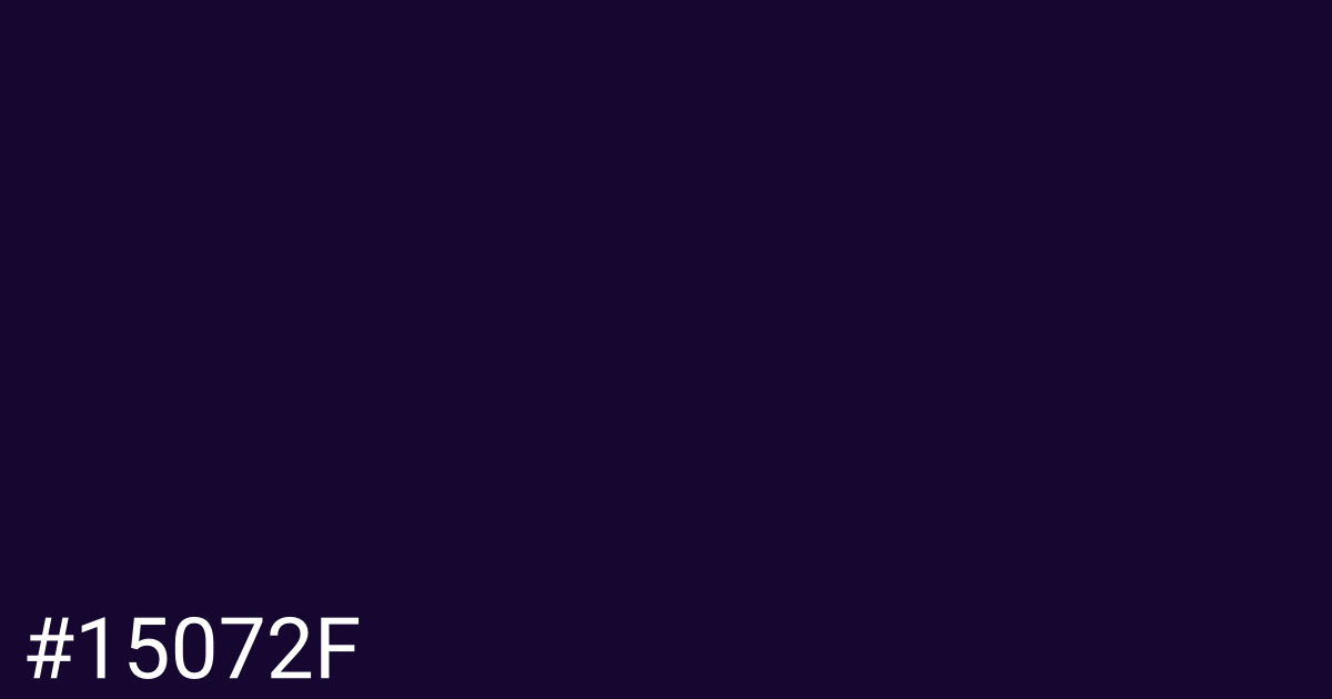 Hex color #15072f graphic