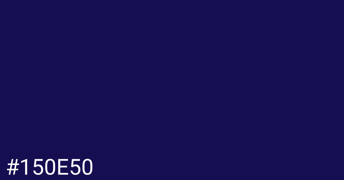 Hex color #150e50 graphic
