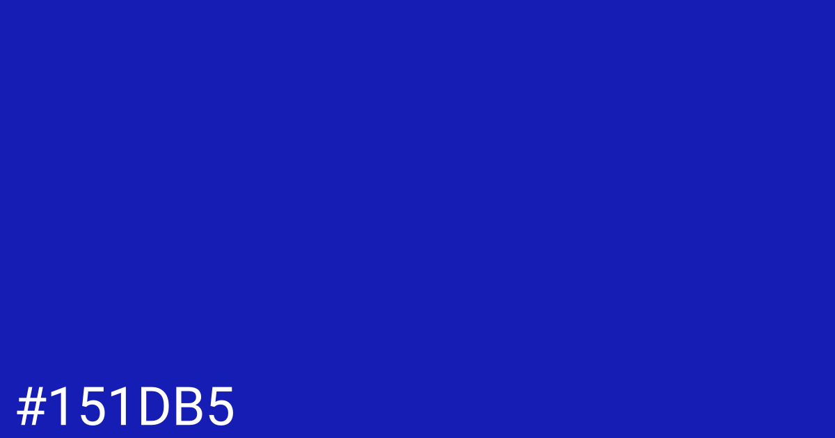 Hex color #151db5 graphic