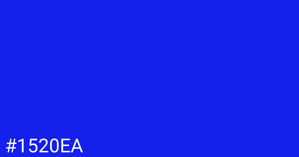 Hex color #1520ea graphic