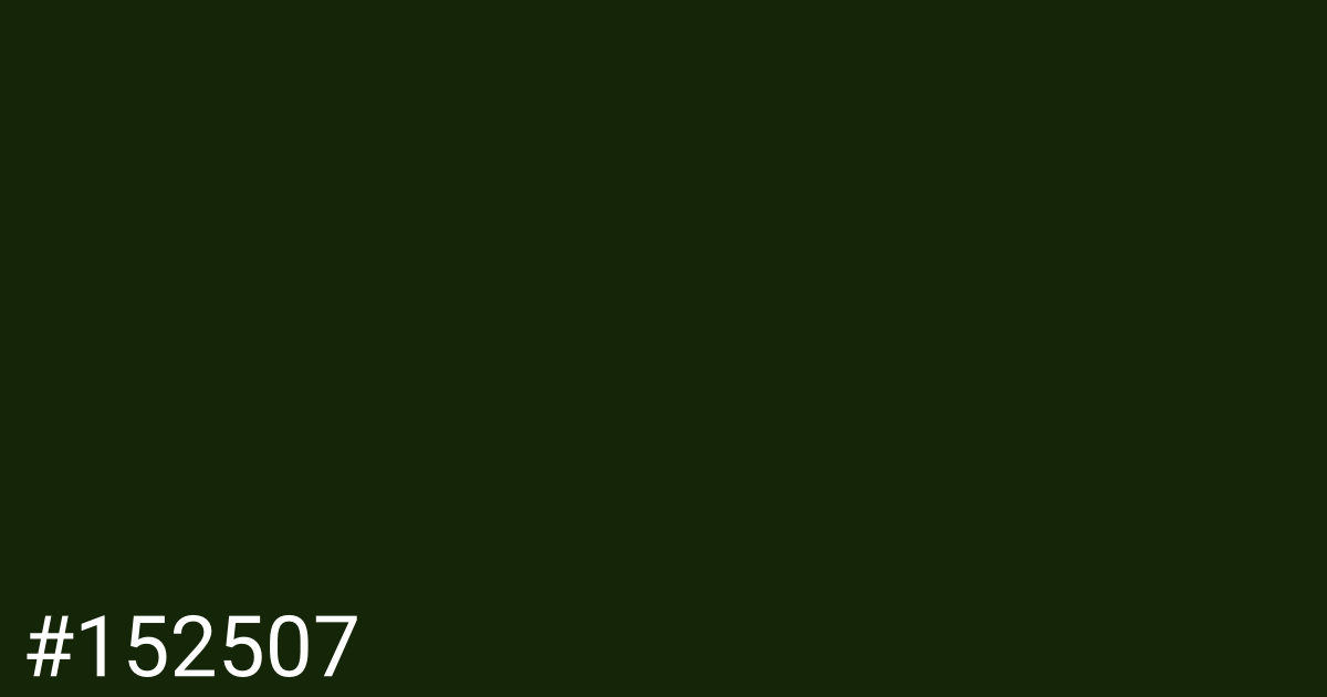 Hex color #152507 graphic
