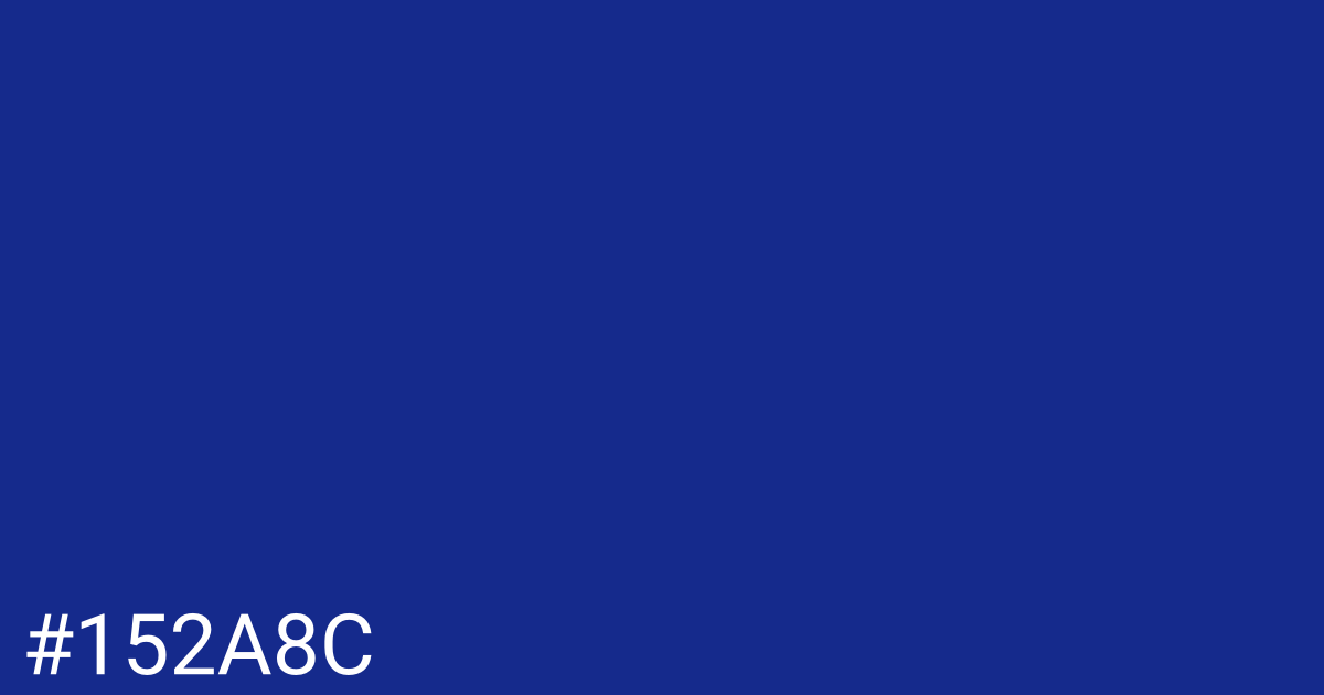 Hex color #152a8c graphic
