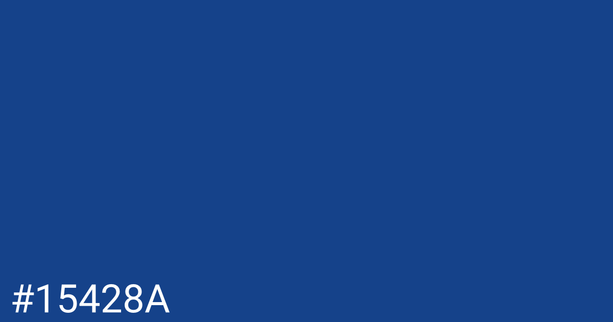 Hex color #15428a graphic