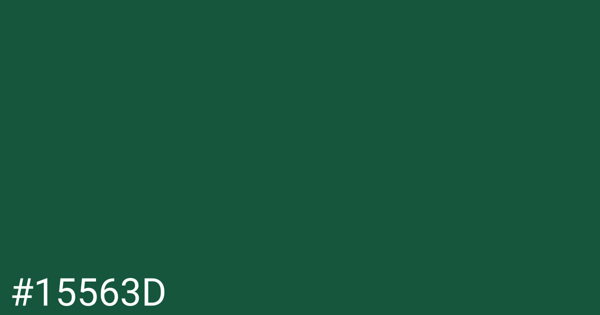 Hex color #15563d graphic
