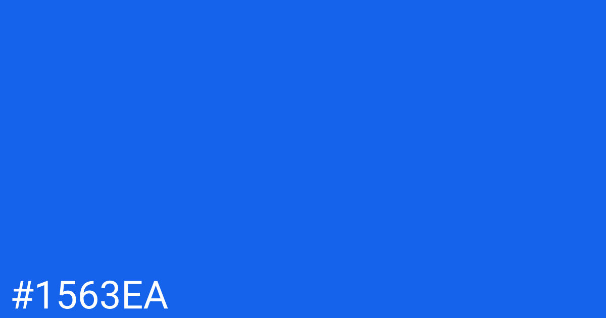 Hex color #1563ea graphic
