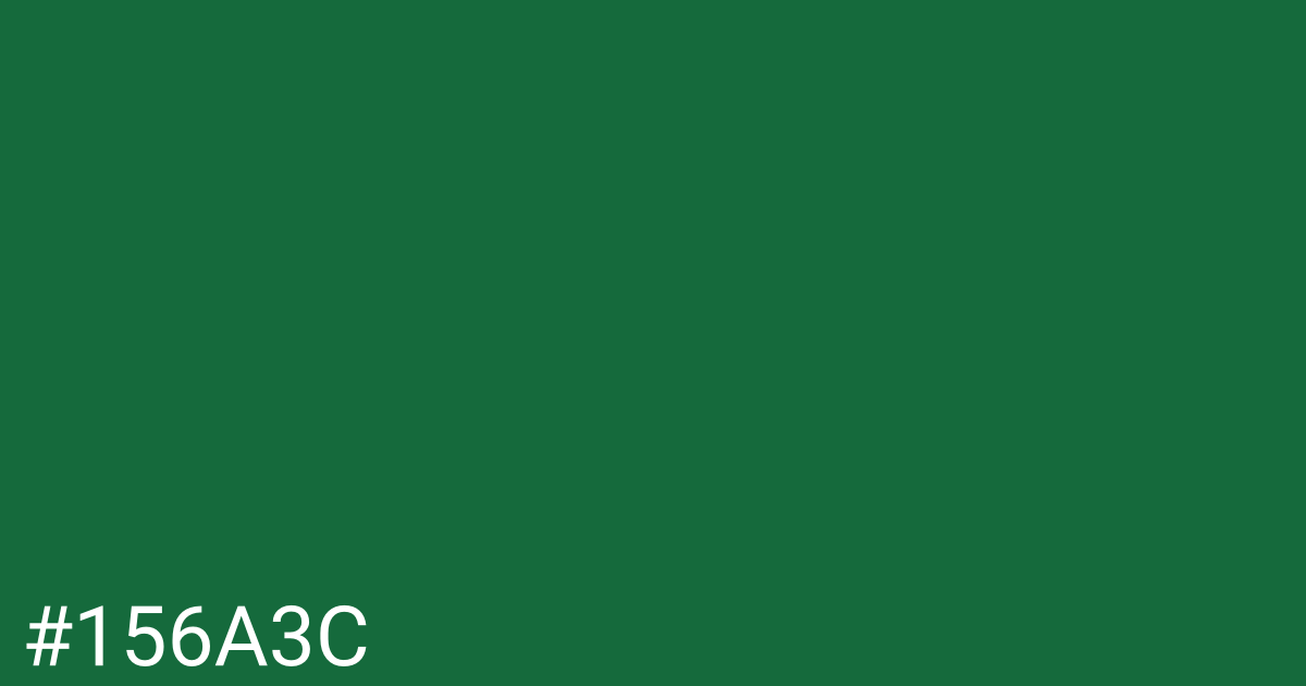 Hex color #156a3c graphic