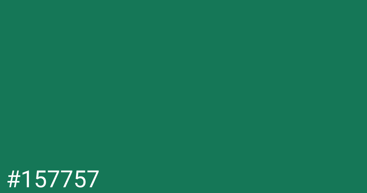 Hex color #157757 graphic