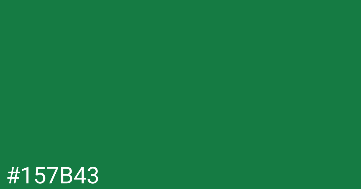 Hex color #157b43 graphic