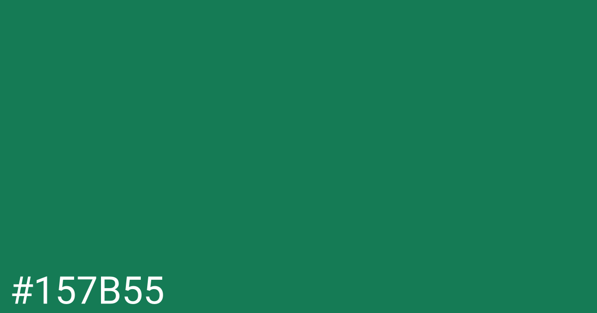 Hex color #157b55 graphic